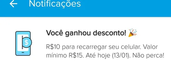 [Usuários selecionados] Recarregue R$15 e ganhe R$10 OFF pelo Mercado Pago