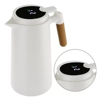 Garrafa térmica Lyor com termômetro de plástico 1L branca