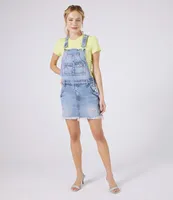 Vestido Salopete Jeans com Respingos Coloridos R$60