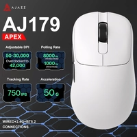 [93 moedas] Mouse Gamer Sem Fio Ajazz AJ179 Apex – Sensor PAW3950, Base de Carregamento RGB, Macro Programável