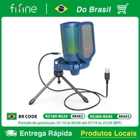 【DoBrasil】 Microfone Fifine Ampligame A6V RGB