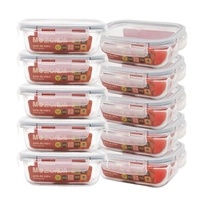 Mozcada - Kit 10 Potes de Vidro 420ml com Trava