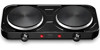 Fogão Cooktop Elétrico Elgin 2 Bocas Preto