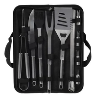 Jogo Churrasco 16 Peças Inox com Estojo