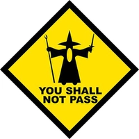 Placa Decorativa: You Shall Not Pass