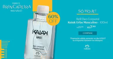 Refil Deo Corporal Kaiak Urbe Masculino - 100ml - R$8