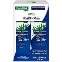 kit 2 x 350ml shampoo Palmolive anticaspa e antiqueda