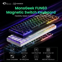 Akko MonsGeek FUN60 Pro Wired Teclado Mecânico Interruptor Magnético 60% Teclados para Jogos Gatilho Rápido 0.01mm 8K ARGB HE