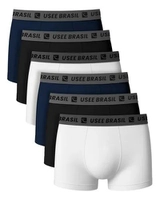 Kit 6 Cuecas Boxer Algodão Usee Masculina