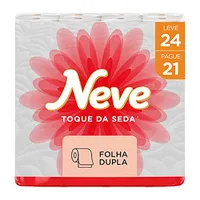 (REC R$34,19) Neve Papel Higiênico Toque de Seda, 24 Rolos