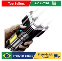 [R$8,64 MOEDAS/APP] Lanterna Led, Recarregável USB, Longo Alcance 