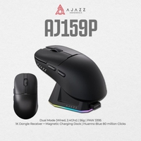 Mouse Ajazz AJ159P, com dock de carregamento, PAW3395, 1K