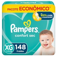 Fralda Pampers Confort Sec XG c/ 148 unidades