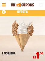 1 casquinha por R$1,50 no Burger King