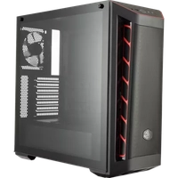 Gabinete Gamer Cooler Master Masterbox MB511 TG, Mid Tower, Vidro Temperado, Red, MCB-B511D-KGNN-S00, Sem Fonte, Com 1 Fan