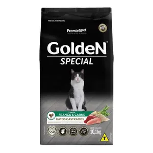 [Regional] Ração Premier Golden Gatos Castrados Frango Carne 10 ,1 kg