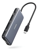 Adaptador USB-C Hub Anker 8 em 1  100W HDMI 4K 60Hz USB-C 10Gbps & 2 USB-A Ethernet leitor de micro SD e SD 