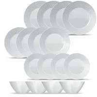 90Aparelho de Jantar 16 peças Vidro Saturno Branco - Nadir Figueiredo | R$ 90