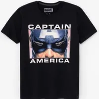 Camiseta Capitão América, preta | R$22