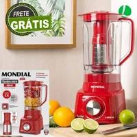 Liquidificador Mondial Turbo L900 com Filtro 5 Velocidades e 900W - Vermelho