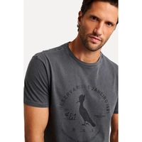 Camiseta Sb Algodão Carimbo Gaze Reserva - Preto Fosco+Preto