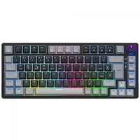 Teclado Gamer SuperFrame Ribbon, Wireless, RGB, Switch Red, 75%, ABNT2, Hot Swap, Black/Grey