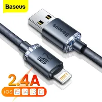 Cabo USB para Iphone Baseus b13 12 11 Pro Max X 8 7p 6s 2.4a Fast Charging 
