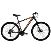 Bicicleta South Legend 2017 - aro 29 - alumínio - freio a disco - câmbio shimano - 24 marchas - Preto e Laranja | R$929