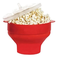 Pipoqueira Em Silicone P/Microondas - Vermelho