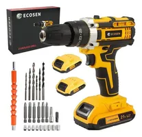 Furadeira Com Chave De Fenda Escovada 21v - 2 Baterias Amarelo 21v 60hz
