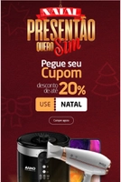 Que comecem as festas! CUPOM de Natal com até 20% OFF