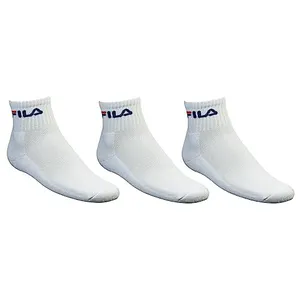 [APP] Kit com 3 Meias Cano Médio, FILA, Unissex, Branco, 39-43