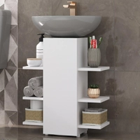 Gabinete Armário De Banheiro Para Pia De Coluna Multimóveis Mp5026 Branco