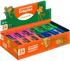 [PRIME] Apontador Sem Deposito Simples Cores Sortidas - Caixa com 24 Unidade(s), Leonora, 4529, Multicor