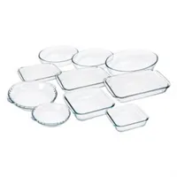 Conjunto de Assadeiras de Vidro 10 Peças - Marinex + Frete Grátis - R$113