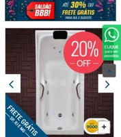 Banheira Retangular Manaus COMPLETA com Hidro - R$1629