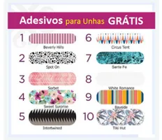 Amostras Grátis Adesivos de unhas