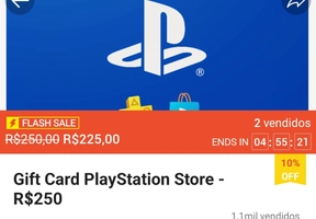 Gift Card Playstation Store - R$ 250