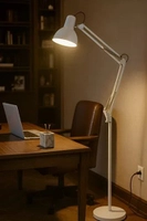 Luminária de Piso Vintage Branca para Leitura