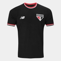 Camisa Retrô Masculina São Paulo - Preta