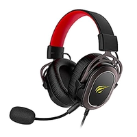 Havit Headset H2008d com Microfone, Gamer, Preto e Vermelho. Falante de 50mm, conector 3, 5 mm, Compatível com PS4 / XBOX, Tamanho: Médio