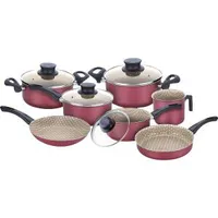 Conjunto De Panelas Tramontina Paris Antiaderente 7 Peças - Cereja - R$224