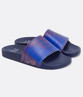 Chinelo Slide com Estampa Grafismos Azul