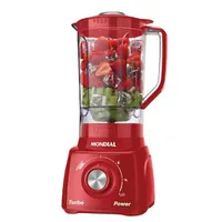 Liquidificador Mondial L99-FR Turbo Power Vermelho com 3 Velocidades - 500W - 220V ou 120V