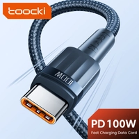 [Leve 7/ Moedas R$32] Toocki 2m 60W USB-C Cabo De Carregamento Rápido 