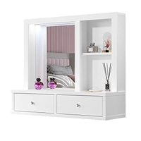 Penteadeira Camarin Suspensa com LED e USB Princess - Branca - TuttiCasa