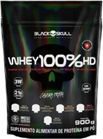 Refil Whey 100% Hd Chocolate 900G, Black Skull