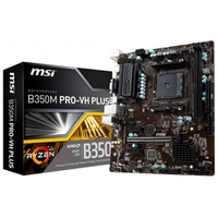 (AME R$ 442) Placa-Mãe Msi B350M Pro-Vh Plus, Amd Am4, Matx, Ddr4