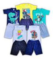 Conjunto De Verão Menino Camiseta Calor Roupa Infantil Com 5