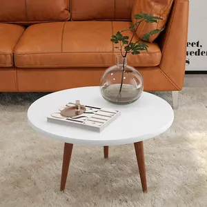 Mesa de Centro Patrimar Star - Branco/Cedro